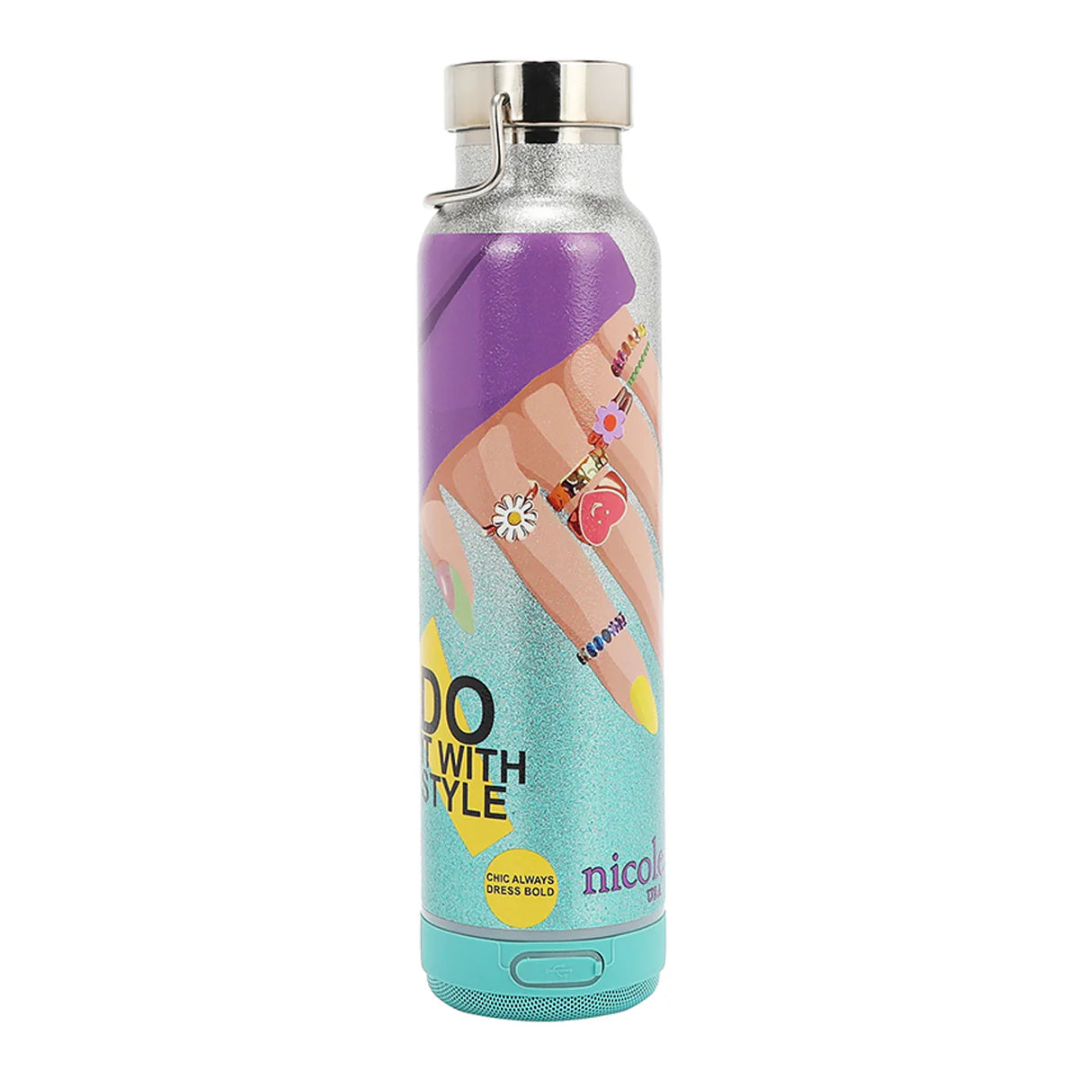 TUMBLER WITH BLUETOOTH SPEAKER - T7824 MARTHA TRAVELS ITALY / VIOLET BLOSSOM / DREAMS BLOSSOM / NAIAL POLISH / SUN AND SAND / QUEEN CLEOPATRA / DREAM COMES TRUE / VIRTUAL FRIEND