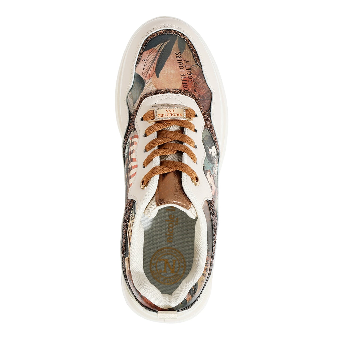 FASHION GLITTER SNEAKERS - TS23107 VIRTUAL FRIEND / NAIL POLISH / SUN AND SAND / QUEEN CLEOPATRA / BEST SMILE /