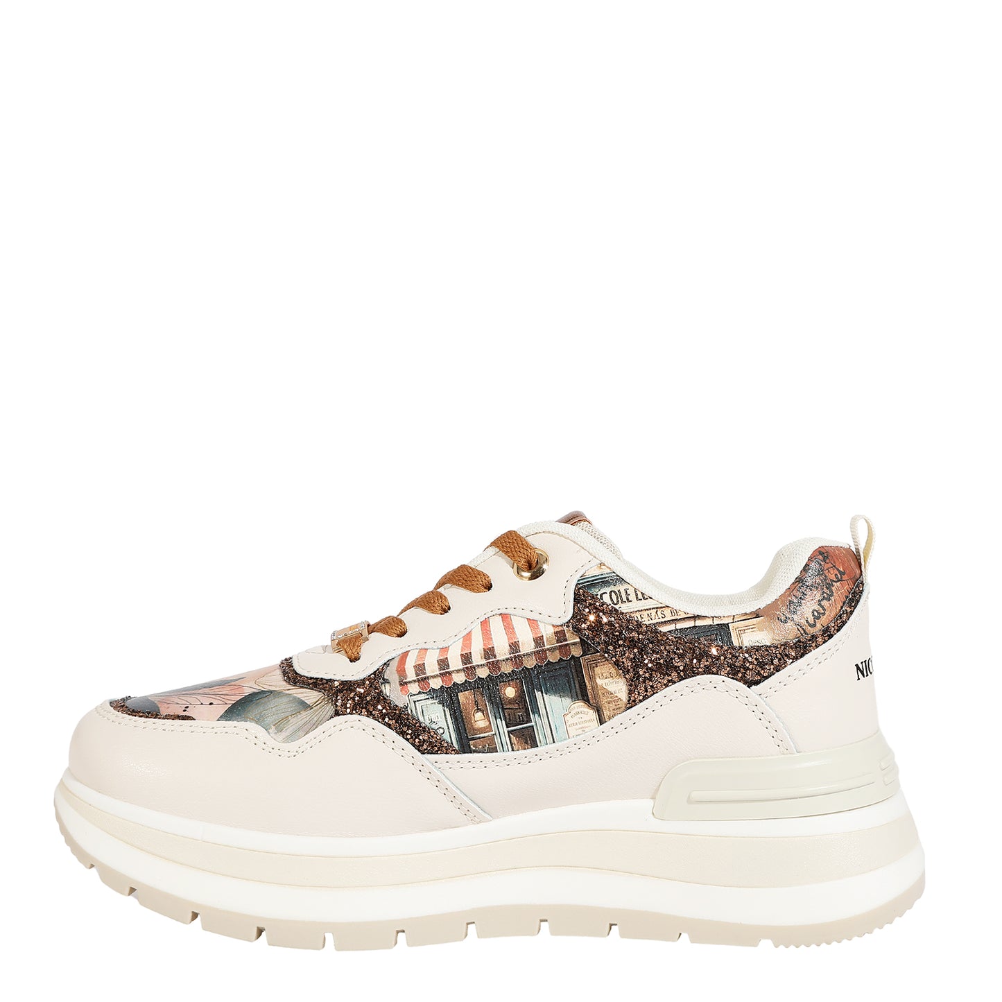 FASHION GLITTER SNEAKERS - TS23107 VIRTUAL FRIEND / NAIL POLISH / SUN AND SAND / QUEEN CLEOPATRA / BEST SMILE /