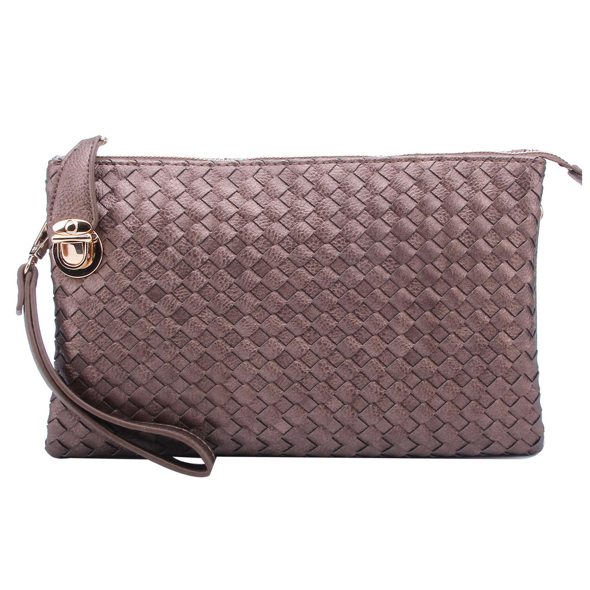 WU042 Fashion Woven Clutch Crossbody Bag
