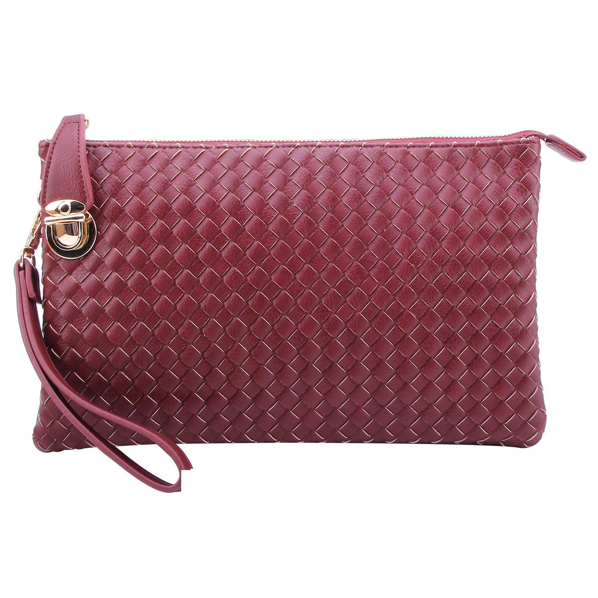 WU042 Fashion Woven Clutch Crossbody Bag