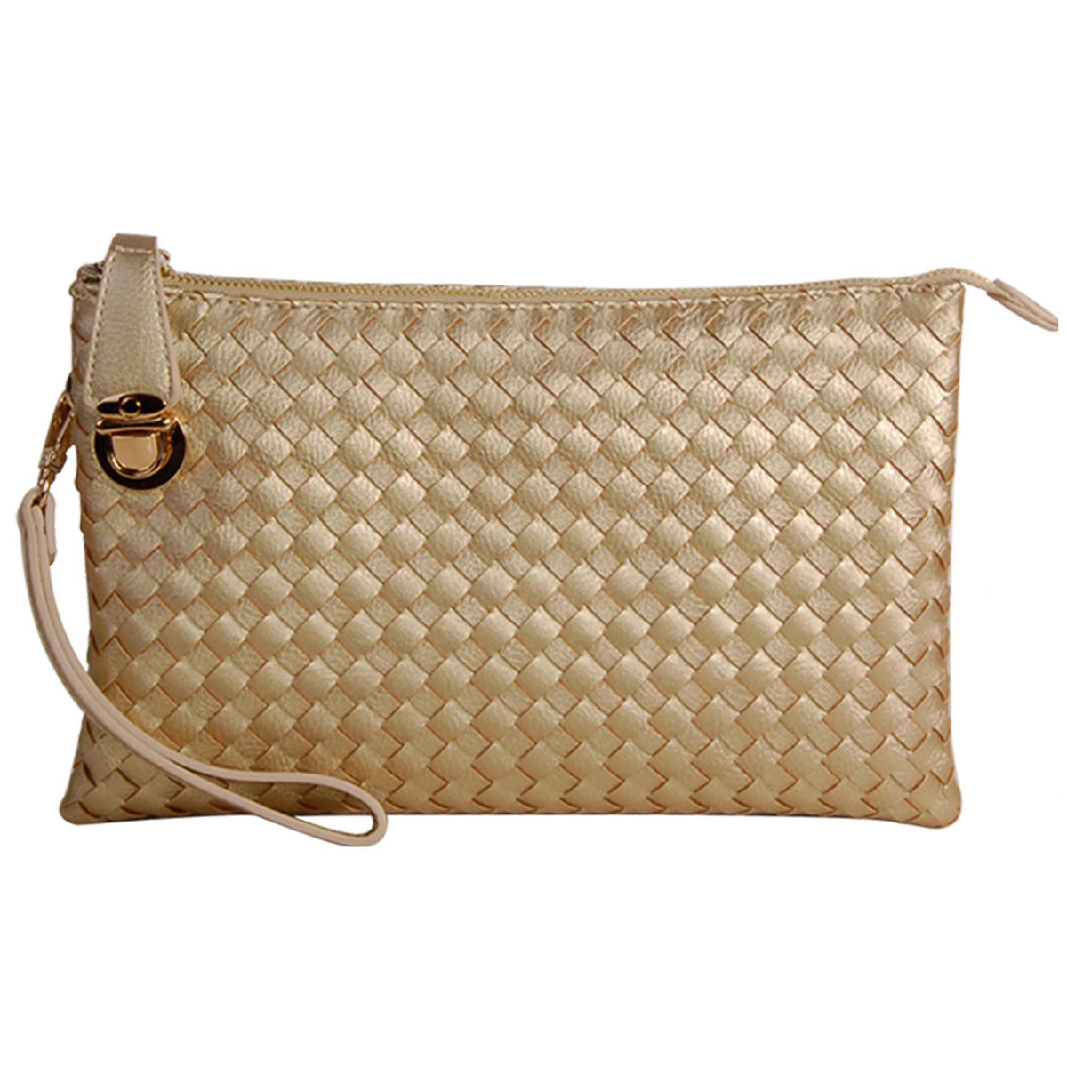 WU042 Fashion Woven Clutch Crossbody Bag