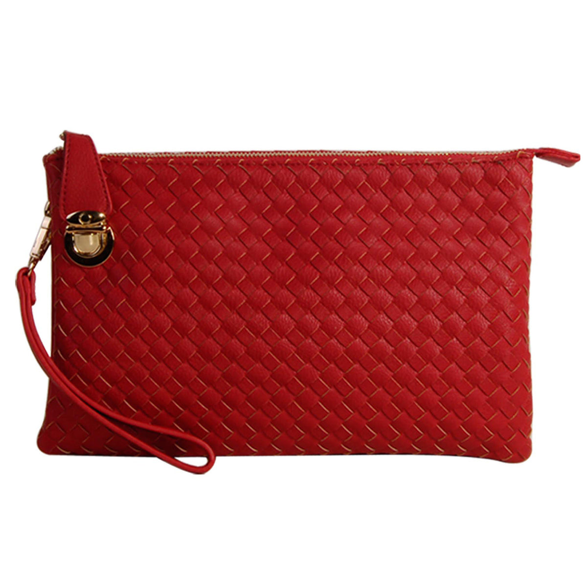 WU042 Fashion Woven Clutch Crossbody Bag