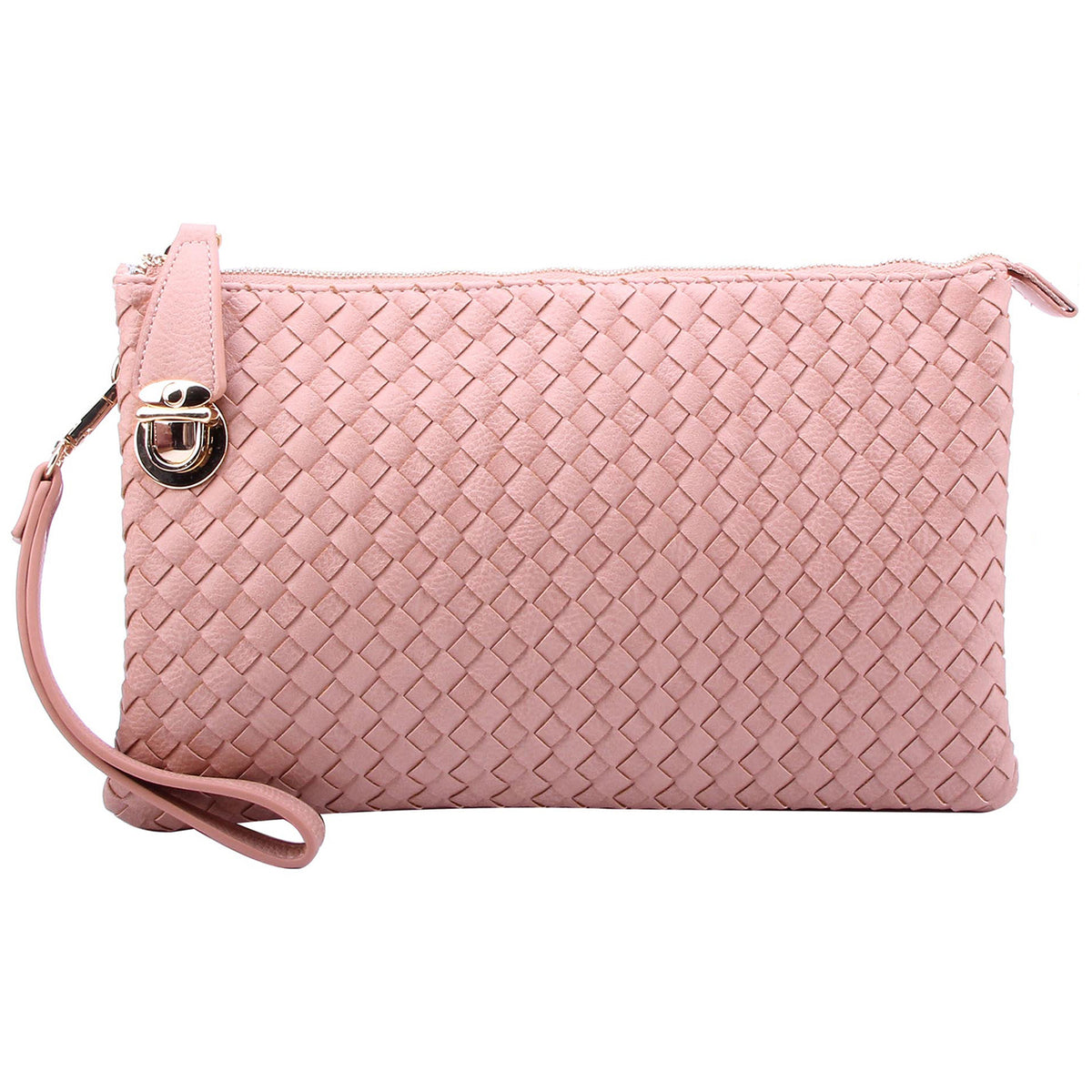 WU042 Fashion Woven Clutch Crossbody Bag