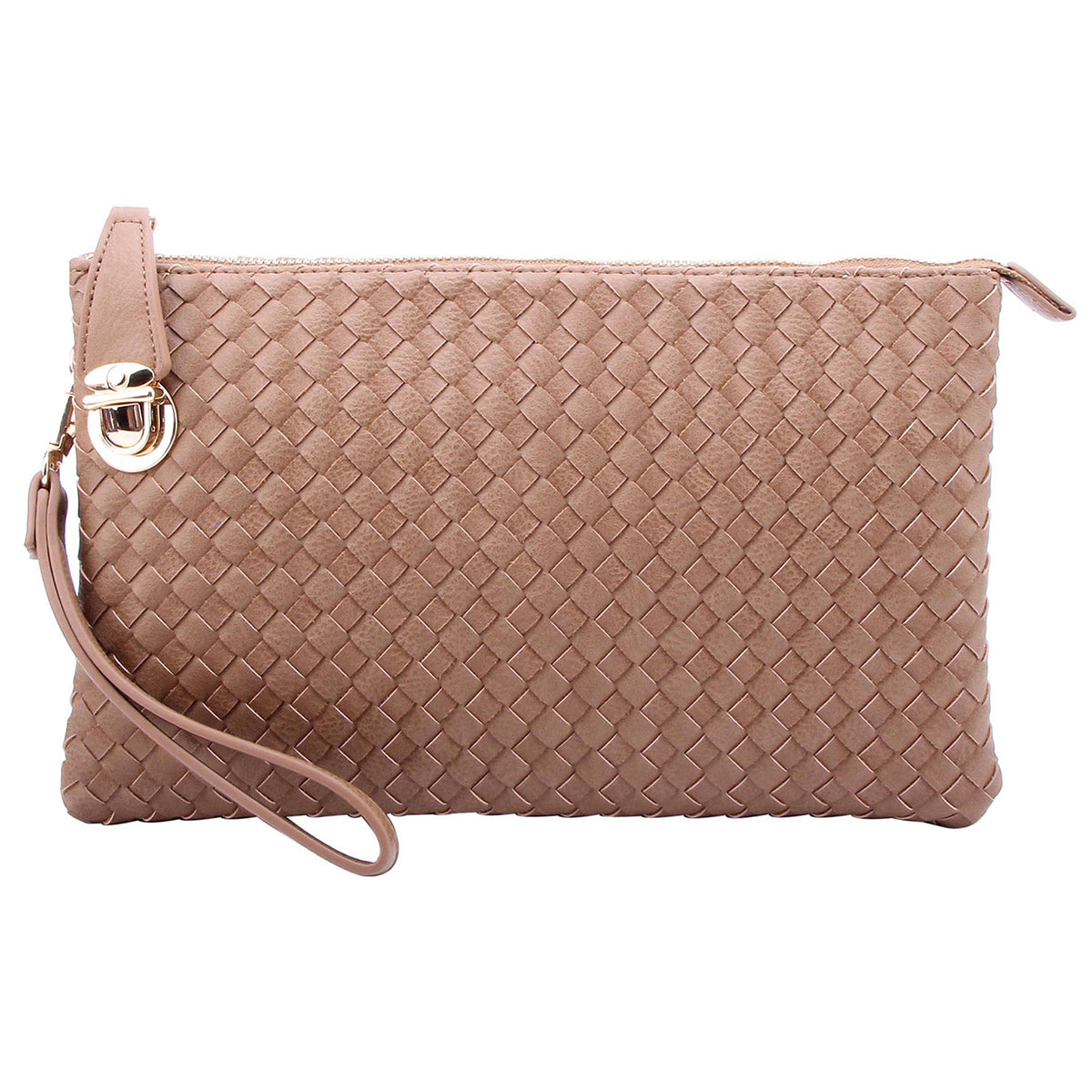 WU042 Fashion Woven Clutch Crossbody Bag
