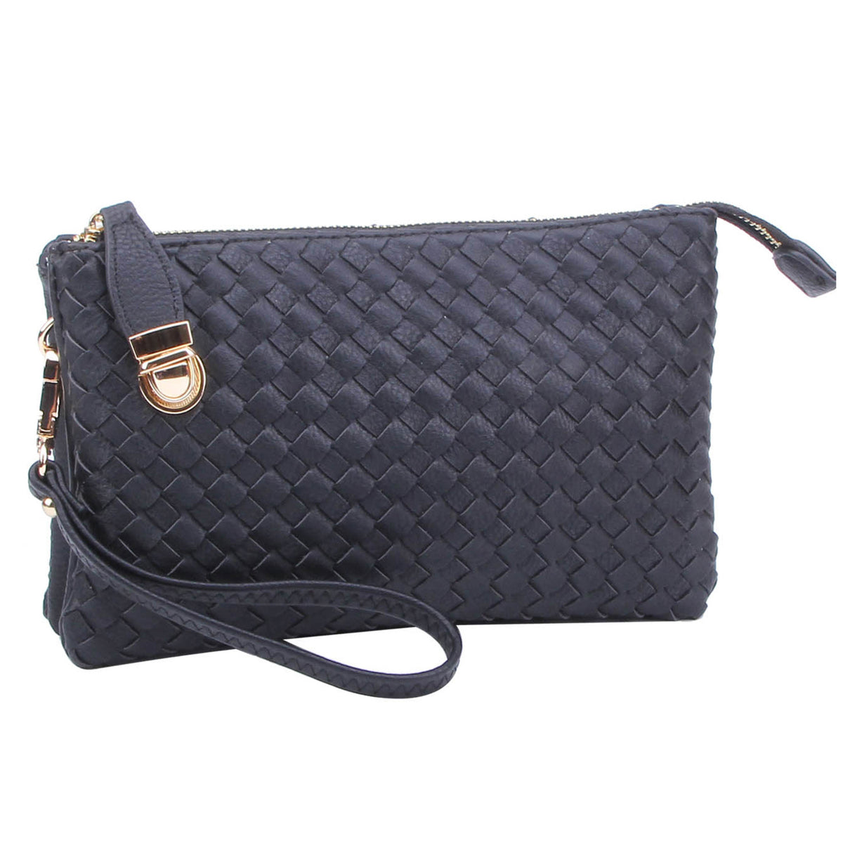 WU112 Fashion Woven Clutch Crossbody Bag