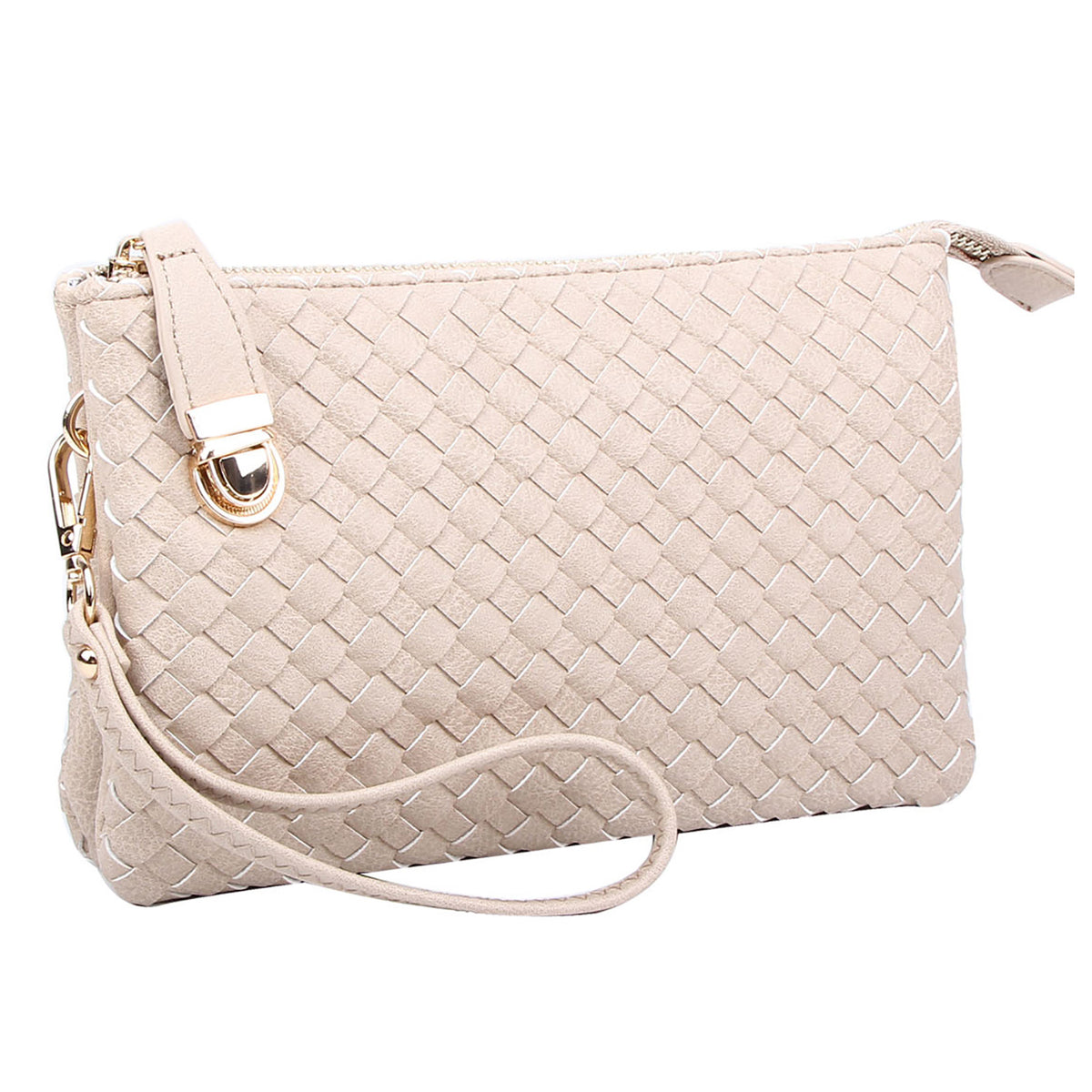 WU112 Fashion Woven Clutch Crossbody Bag