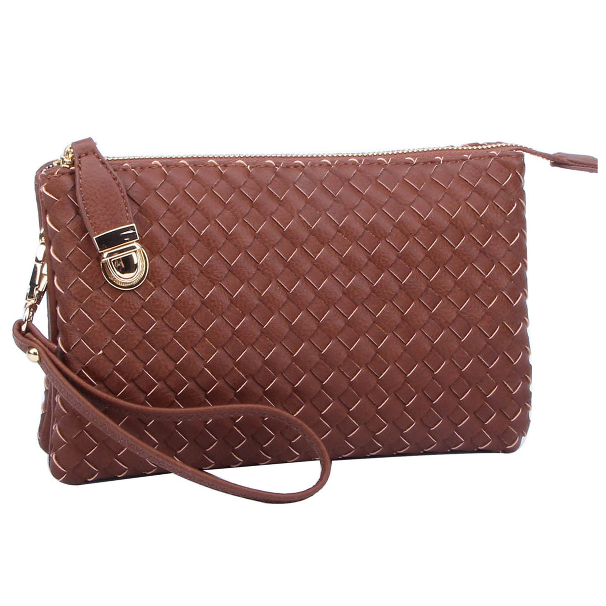 WU112 Fashion Woven Clutch Crossbody Bag