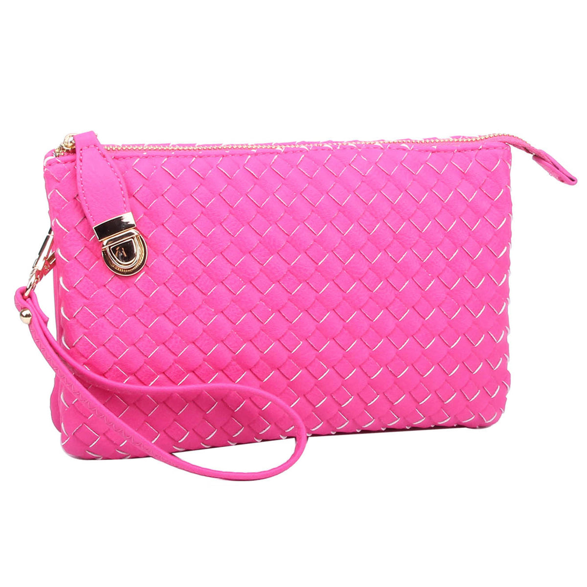 WU112 Fashion Woven Clutch Crossbody Bag