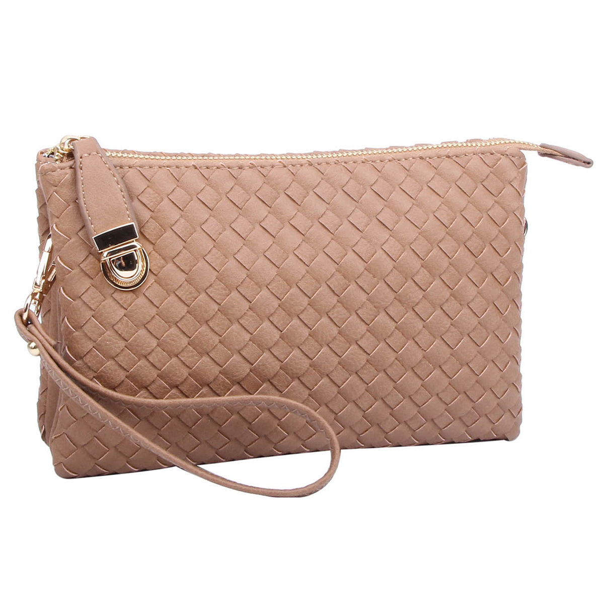 WU112 Fashion Woven Clutch Crossbody Bag