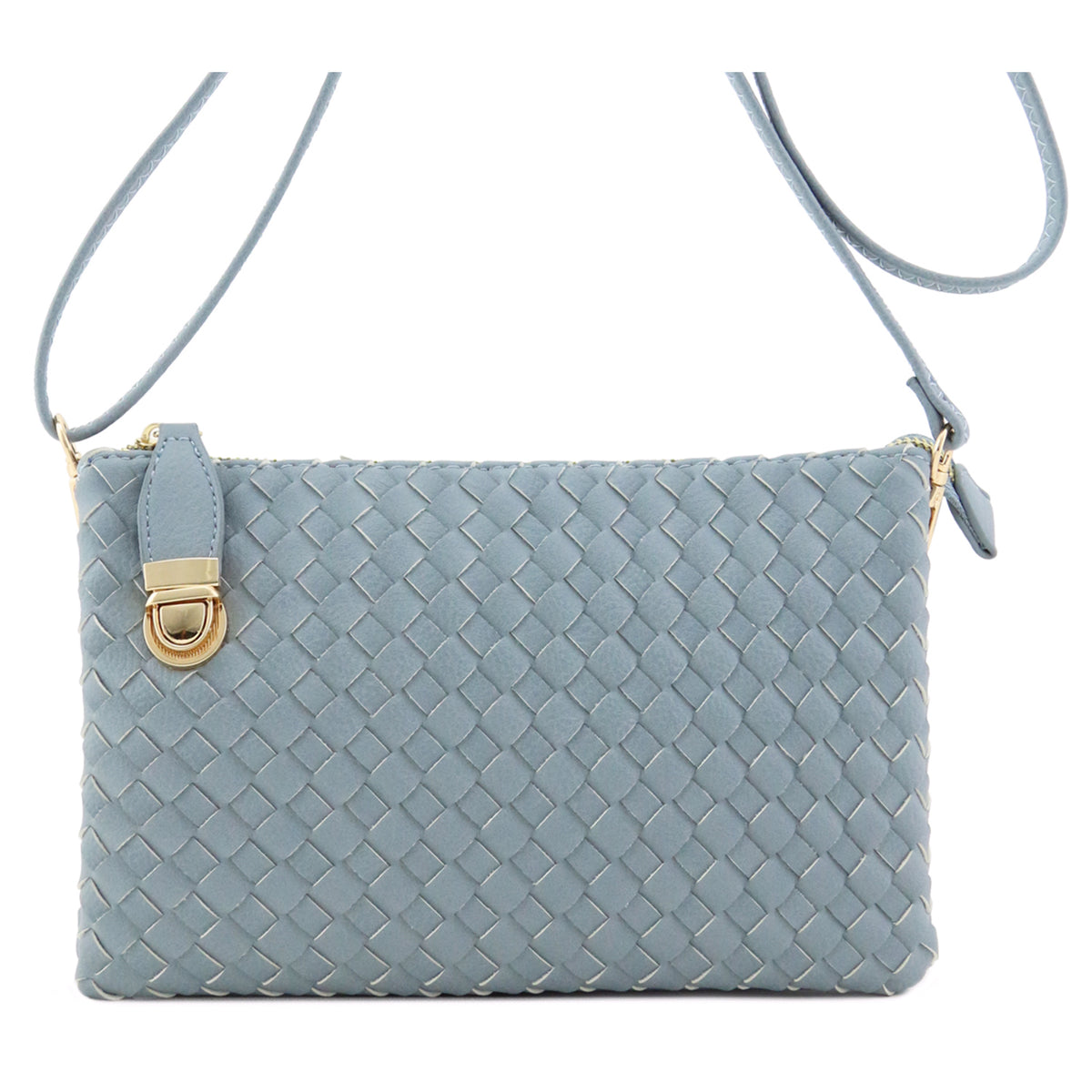 WU112 Fashion Woven Clutch Crossbody Bag