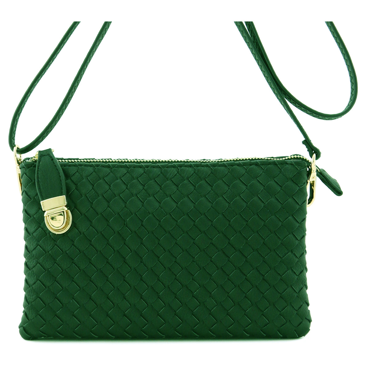 WU112 Fashion Woven Clutch Crossbody Bag