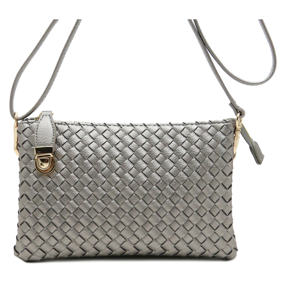 WU112 Fashion Woven Clutch Crossbody Bag