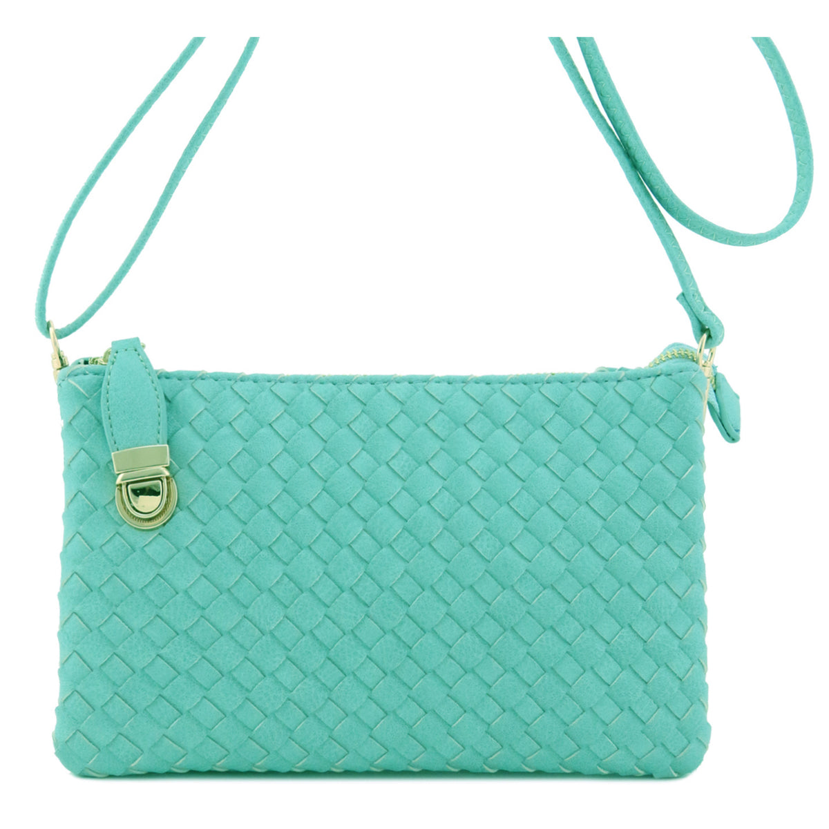 WU112 Fashion Woven Clutch Crossbody Bag