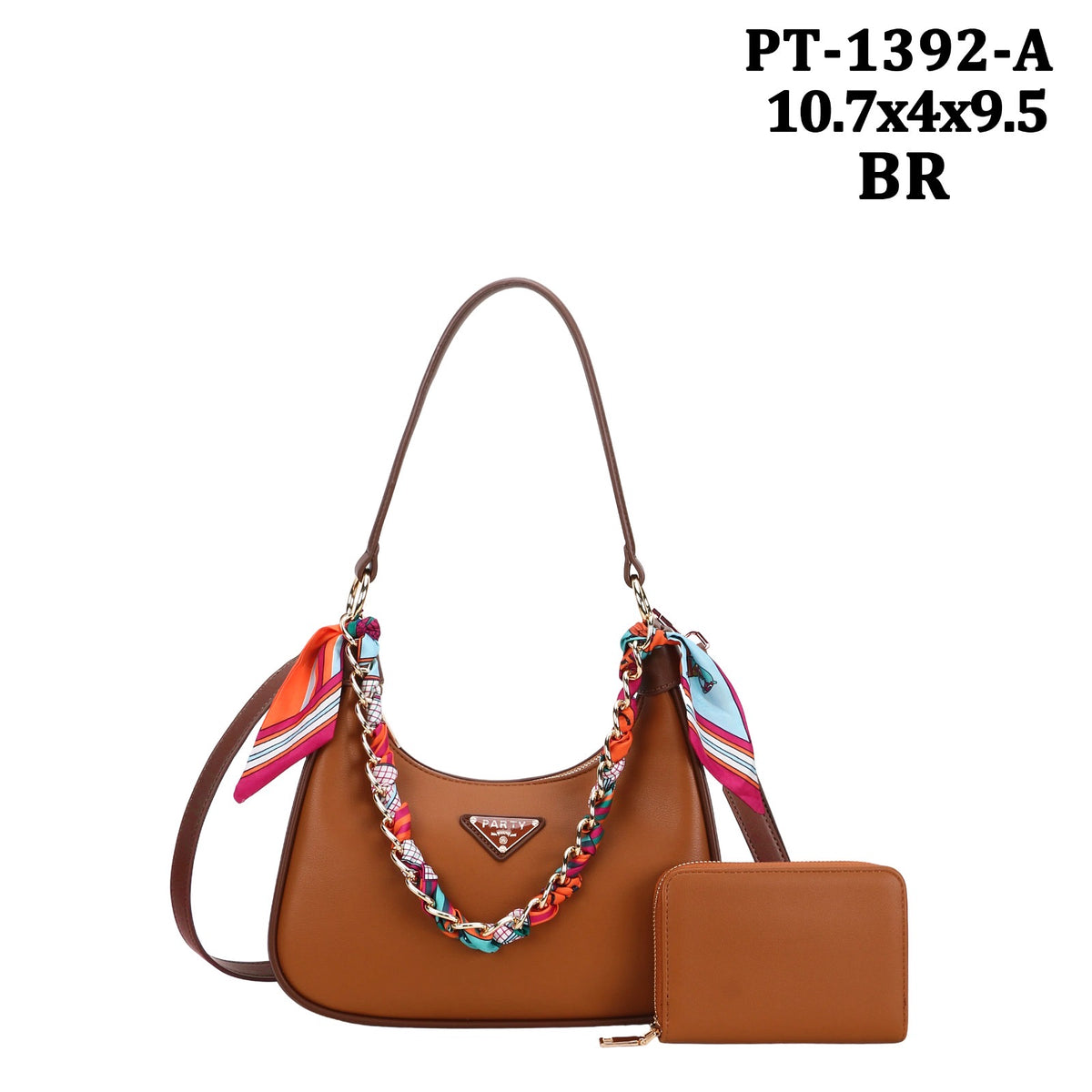 PT-1392-A Boulevard Baguette Shoulder Bag & Wallet Set
