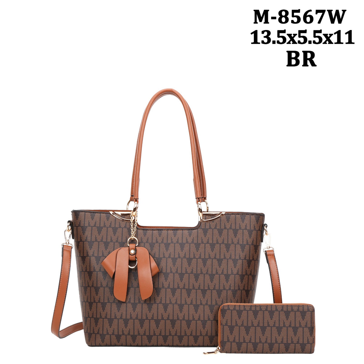 M8567 Fashion Tote Bag Set W/Wallet