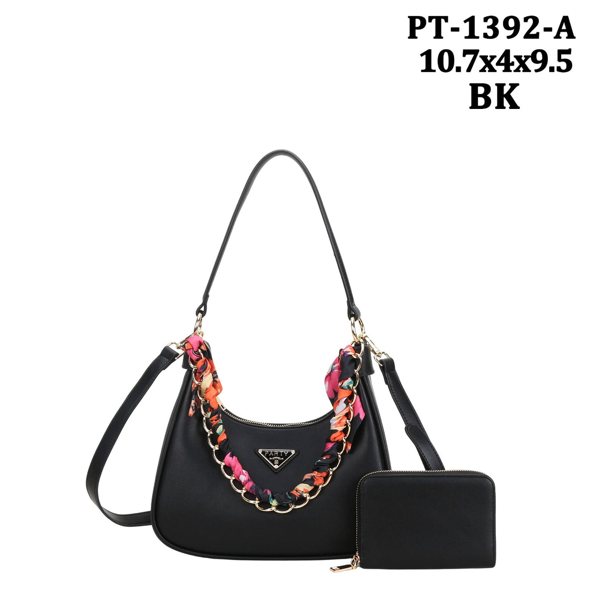 PT-1392-A Boulevard Baguette Shoulder Bag & Wallet Set
