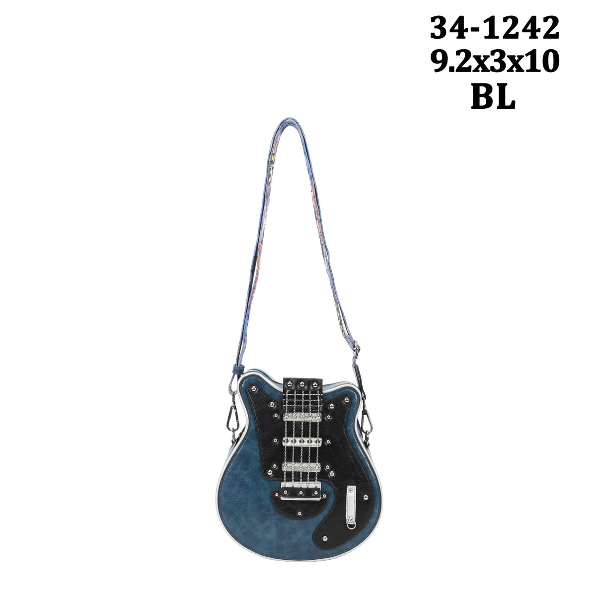 34-1242 Electronic Guitar Shaped Crossbody Bag