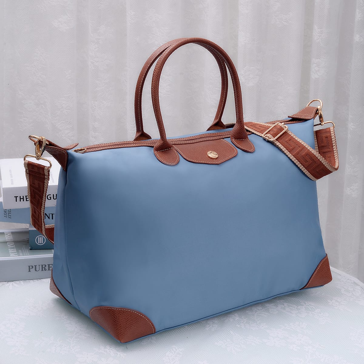 HM786 Nylon Flap Overnight Duffle Bag