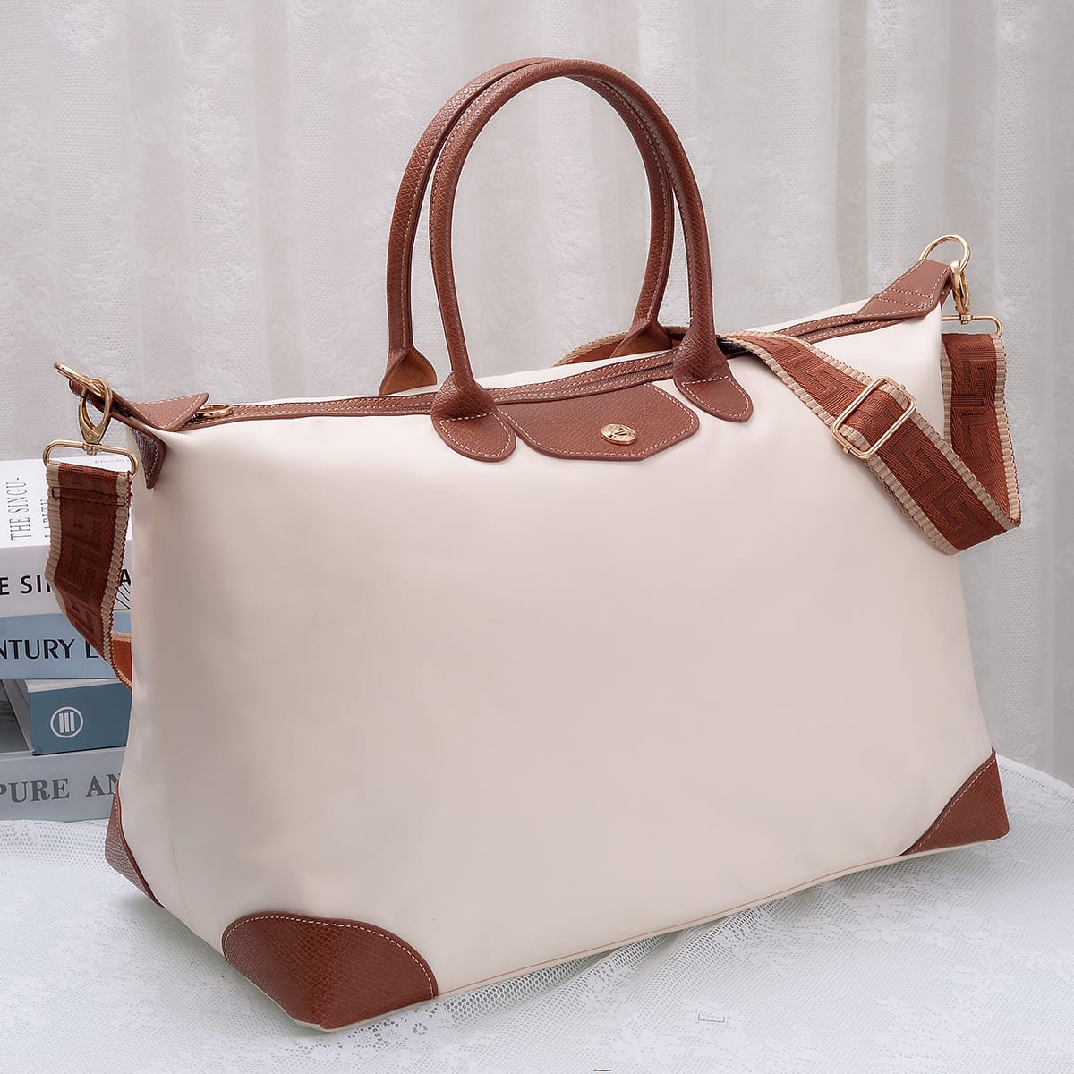 HM786 Nylon Flap Overnight Duffle Bag