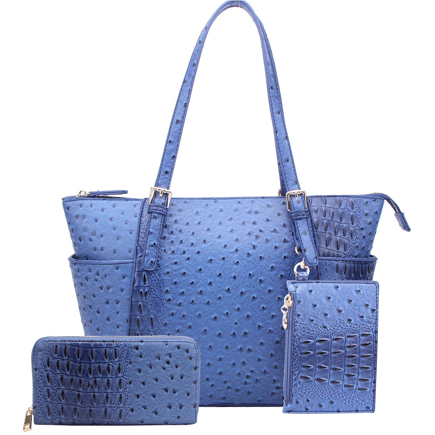 OS1009W Ostrich Croc 2-in-1 Shopper