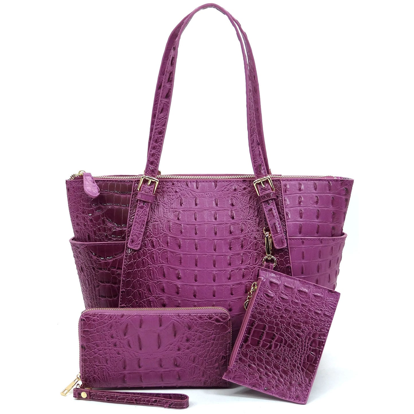 AC1009W Croc Alligator 3-in-1 Shopper Set