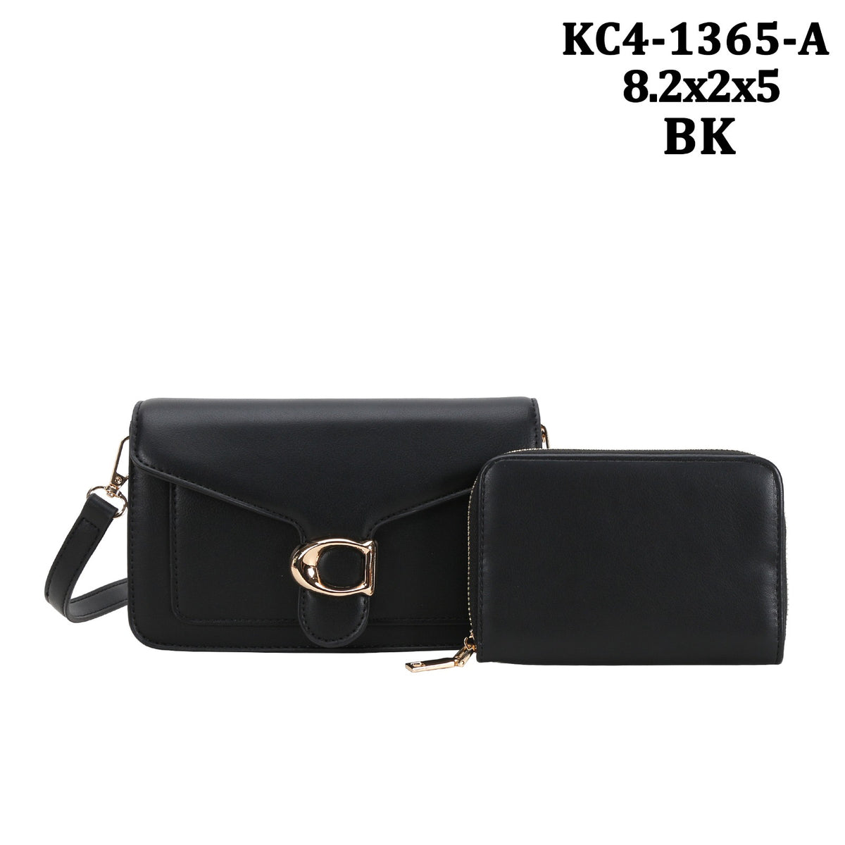 KC4-1365-2-in-1 Setcrossbody bag and the matching zip-around continental wallet.