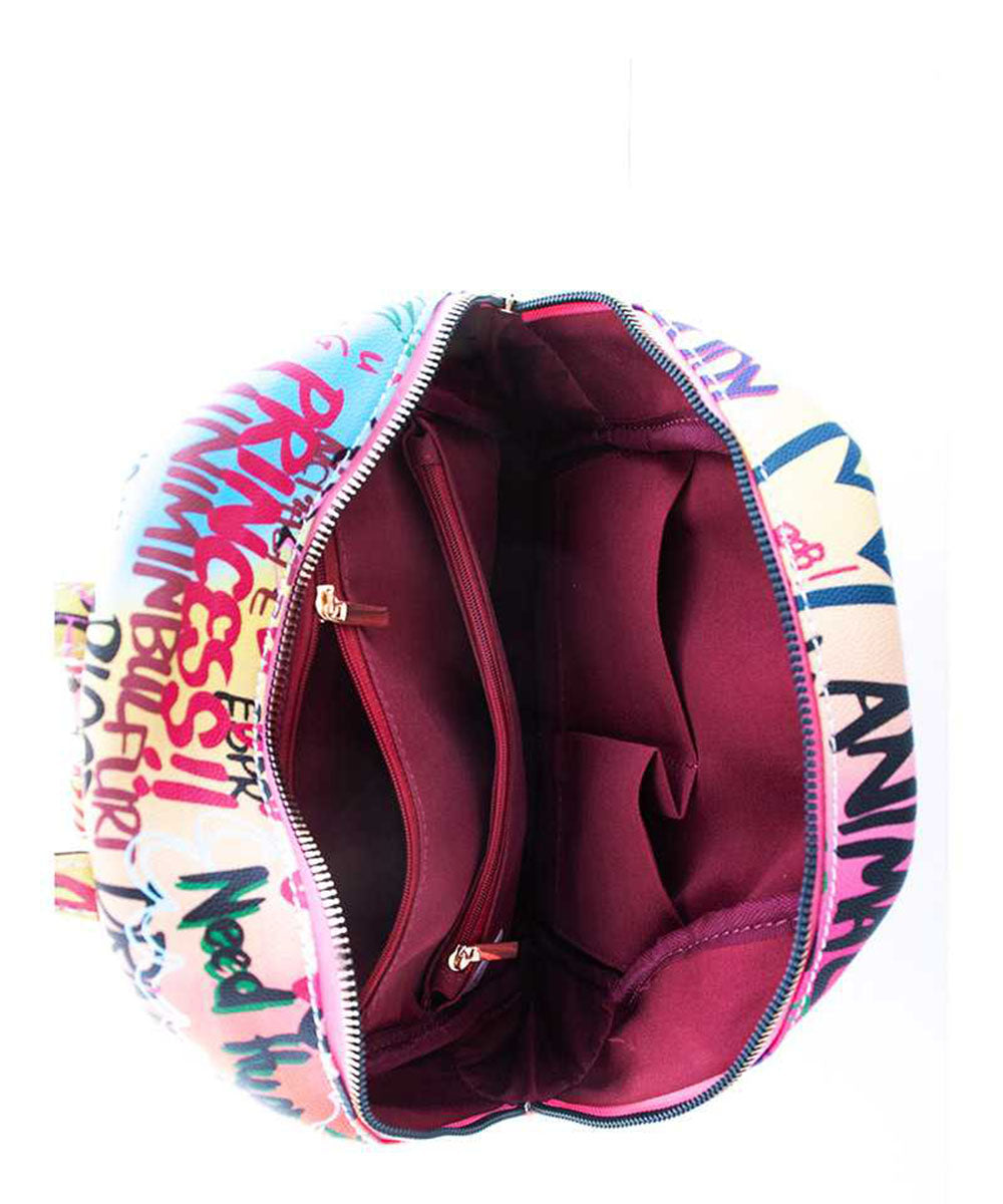 6520 Graffiti Print Backpack