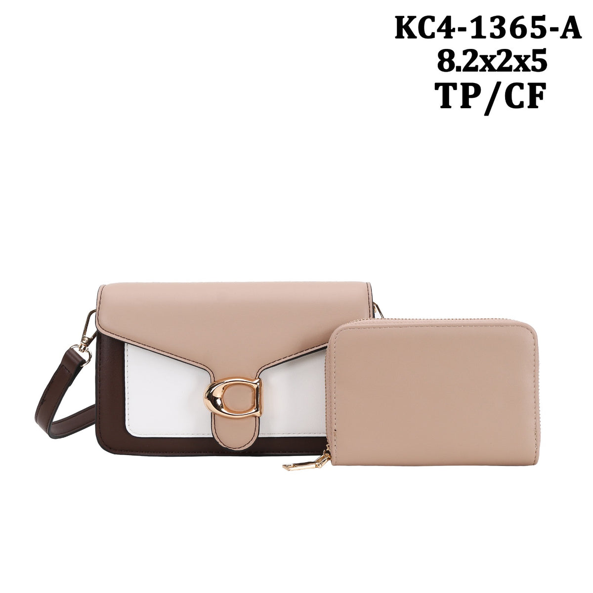 KC4-1365-2-in-1 Setcrossbody bag and the matching zip-around continental wallet.