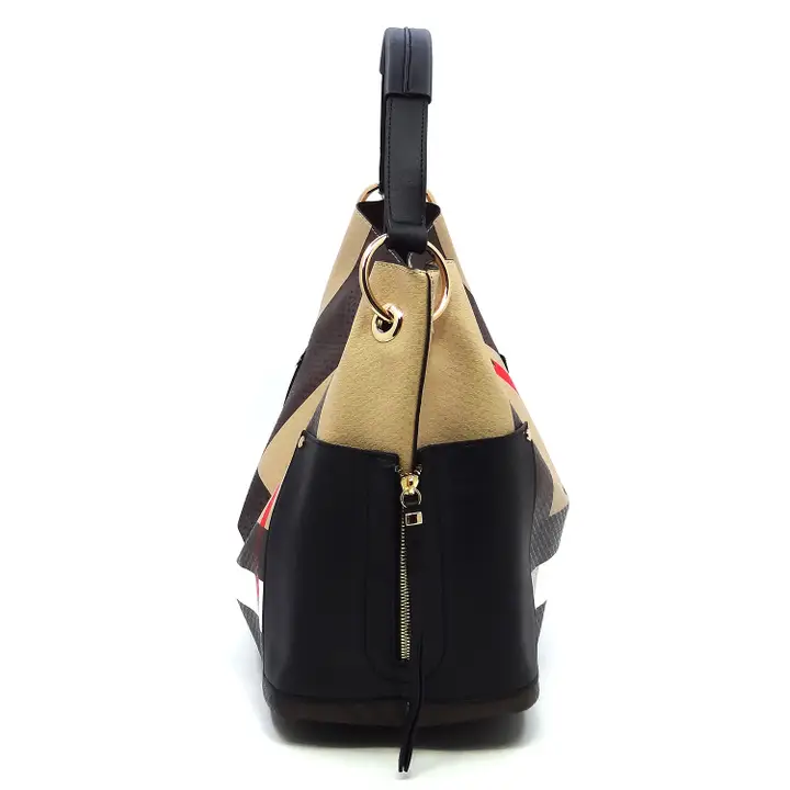 BT2765 Tartan Plaid Check 3-in-1 Shoulder Bag Hobo
