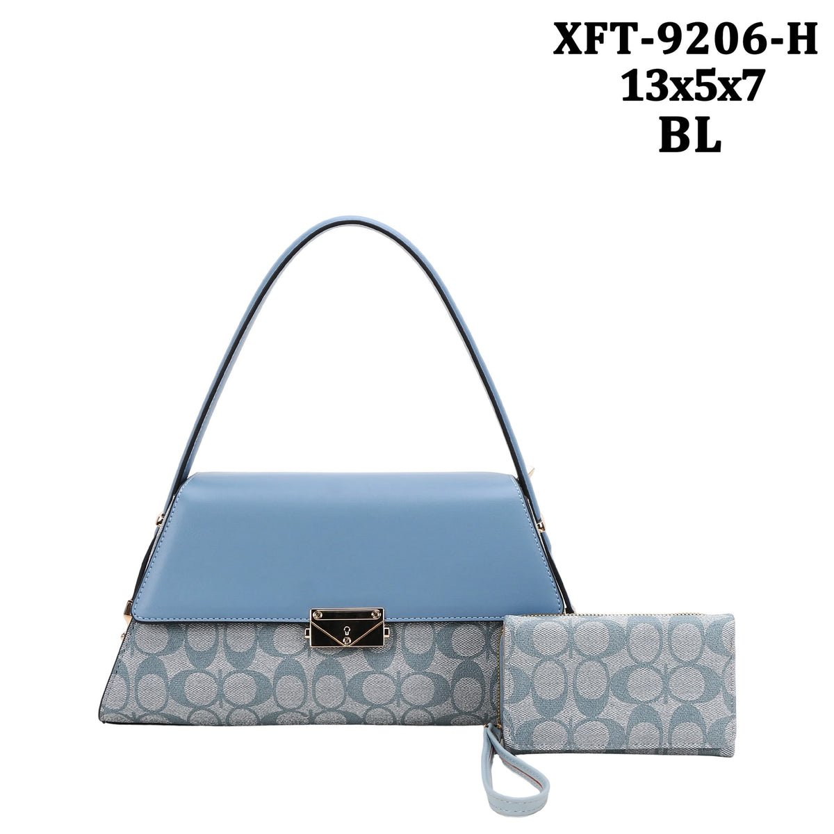 Monogram Dual-Texture Shoulder Bag & Wristlet XFT-9206