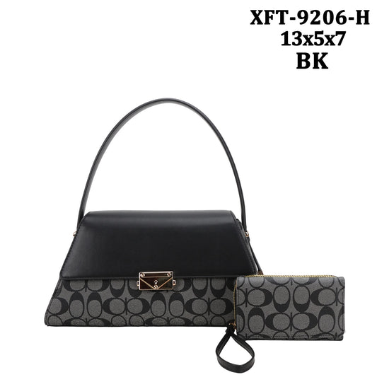 Monogram Dual-Texture Shoulder Bag & Wristlet XFT-9206
