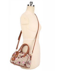 Oval Cherry Print Satchel ZW-5448