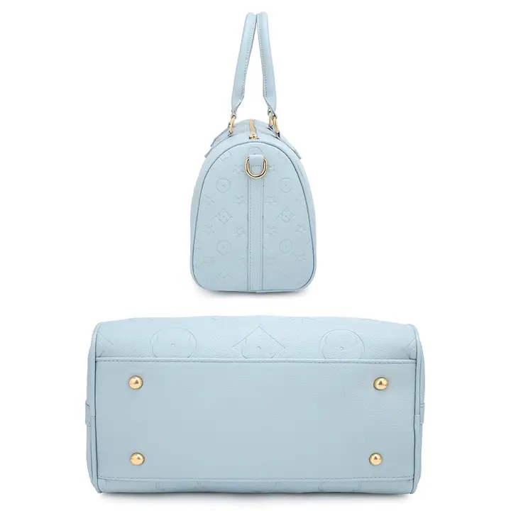 US-31291 3In1 Monogram Design Satchel W Matching Bag Wallet