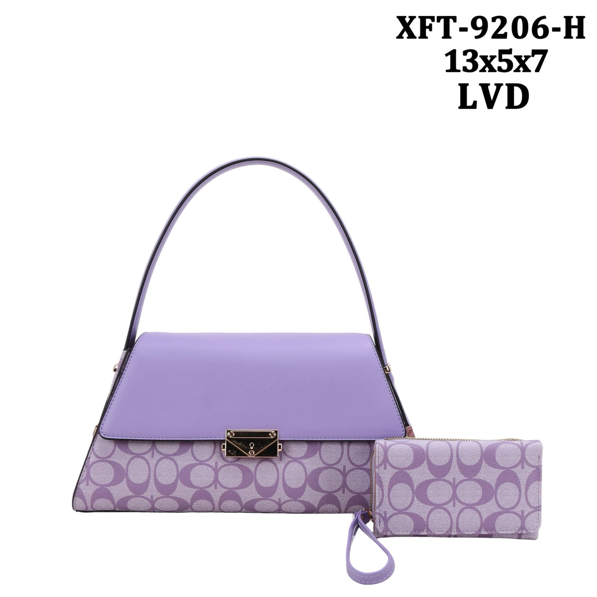 Monogram Dual-Texture Shoulder Bag & Wristlet XFT-9206