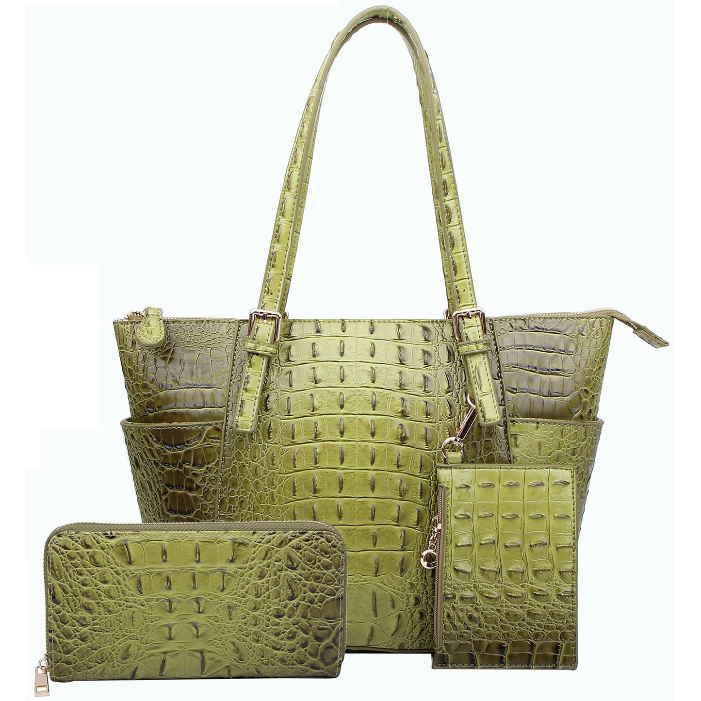 AC1009W Croc Alligator 3-in-1 Shopper Set