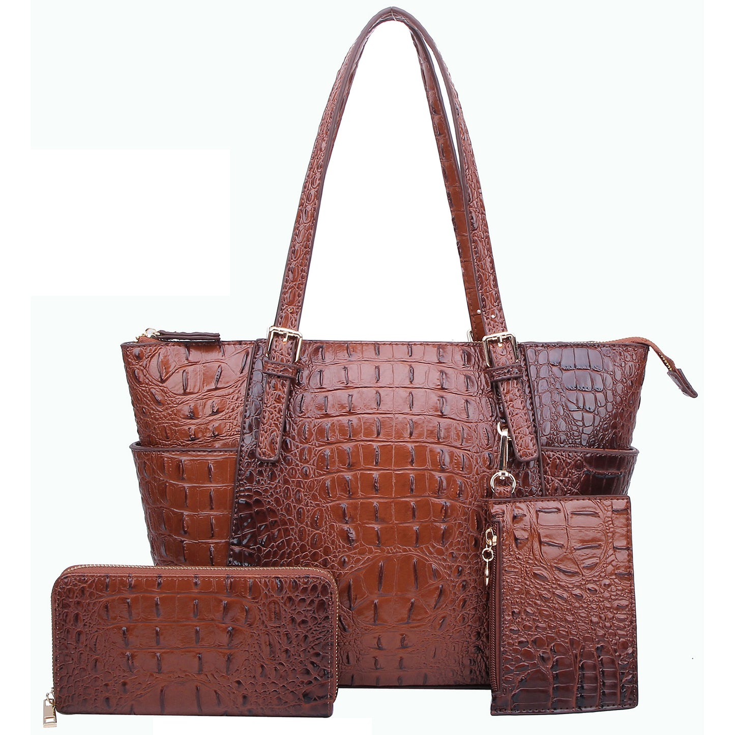 AC1009W Croc Alligator 3-in-1 Shopper Set