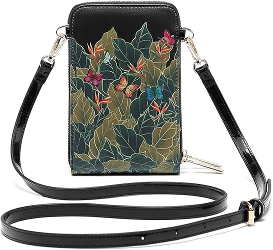 Frida Kahlo Cartoon Collection Cellphone Cross Body Bag with Wrislet