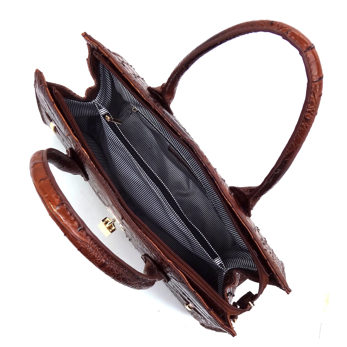 AC1096W Croc Alligator Padlock 2-in-1 Satchel