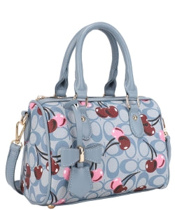 Oval Cherry Print Satchel ZW-5448