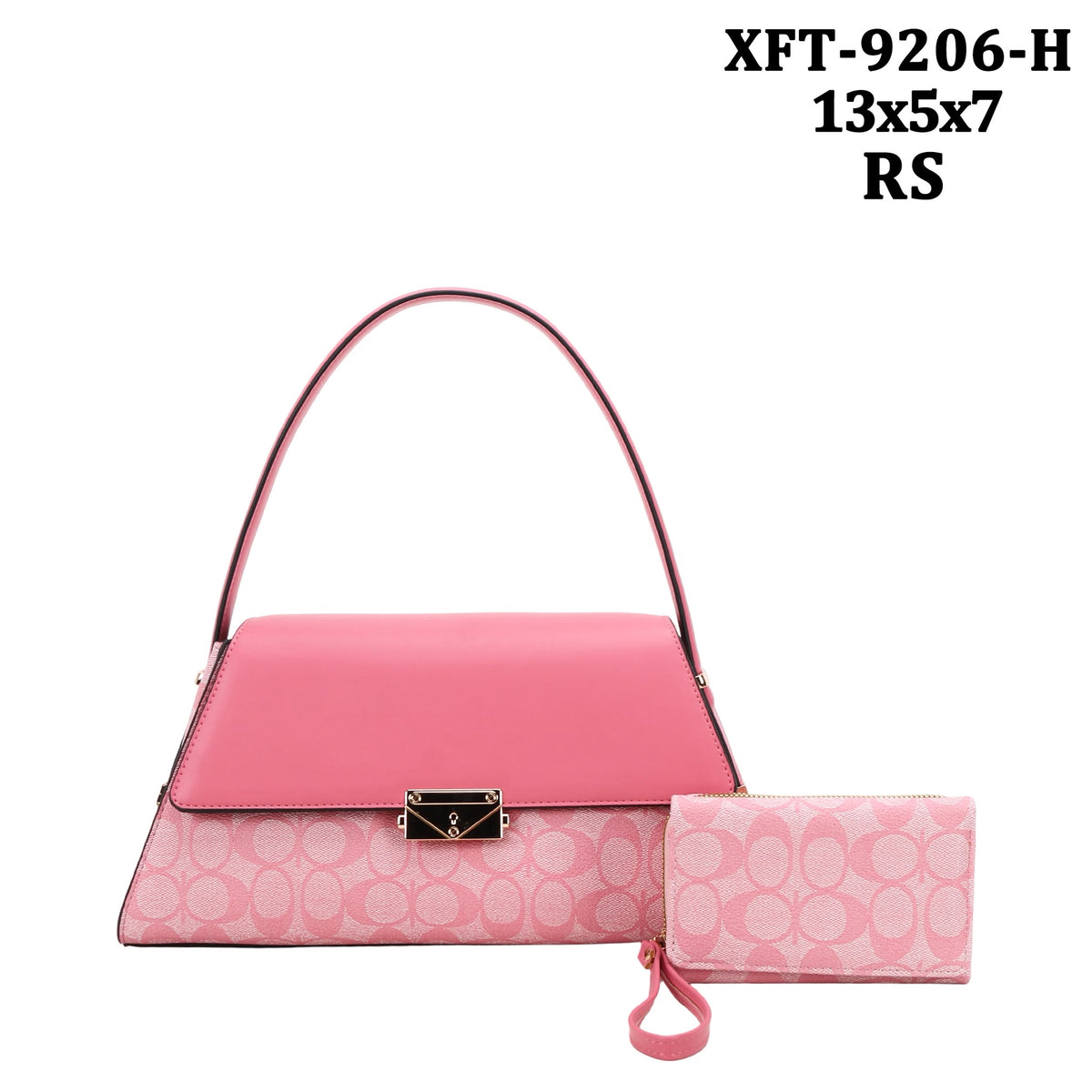 Monogram Dual-Texture Shoulder Bag & Wristlet XFT-9206