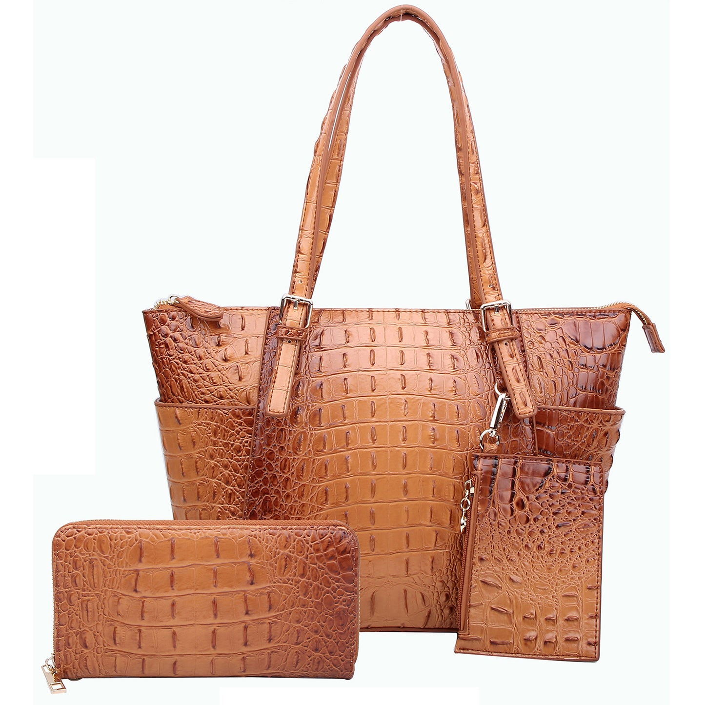 AC1009W Croc Alligator 3-in-1 Shopper Set