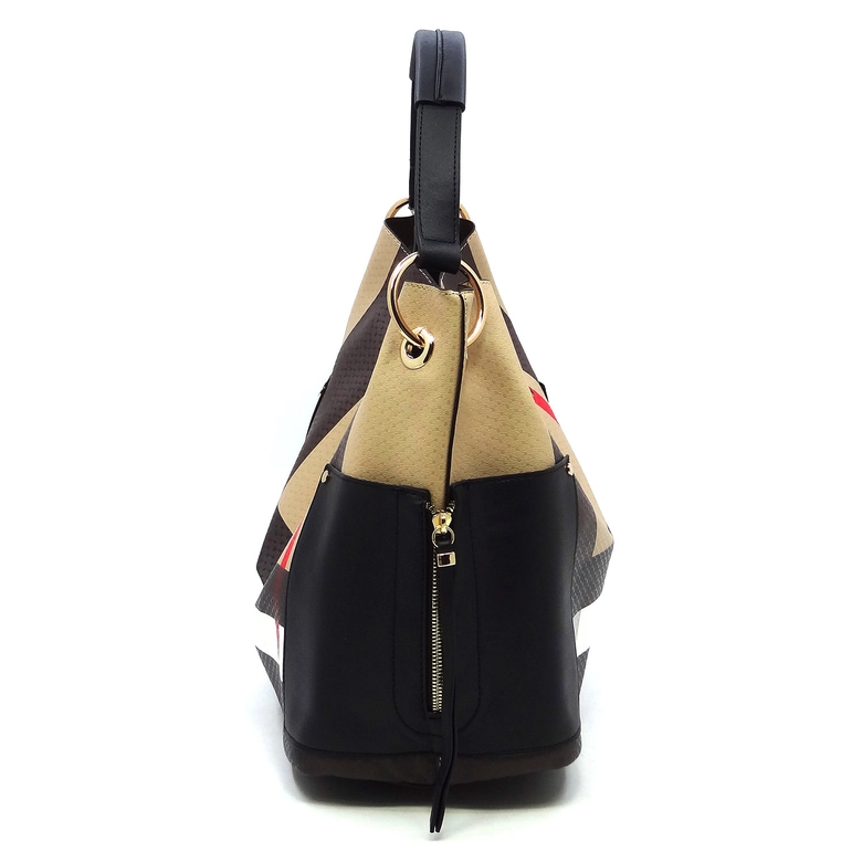 BT2765 Tartan Plaid Check 3-in-1 Shoulder Bag Hobo