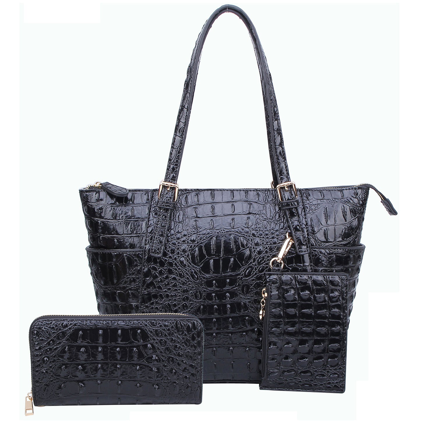 AC1009W Croc Alligator 3-in-1 Shopper Set
