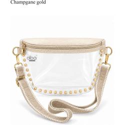 Clear Studded Patterned Guitar Strap Crossbody Bag PCB701