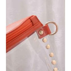 Clear Studded Patterned Guitar Strap Crossbody Bag PCB701