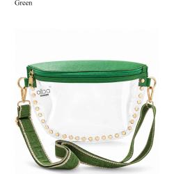Clear Studded Patterned Guitar Strap Crossbody Bag PCB701