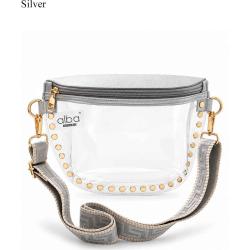 Clear Studded Patterned Guitar Strap Crossbody Bag PCB701