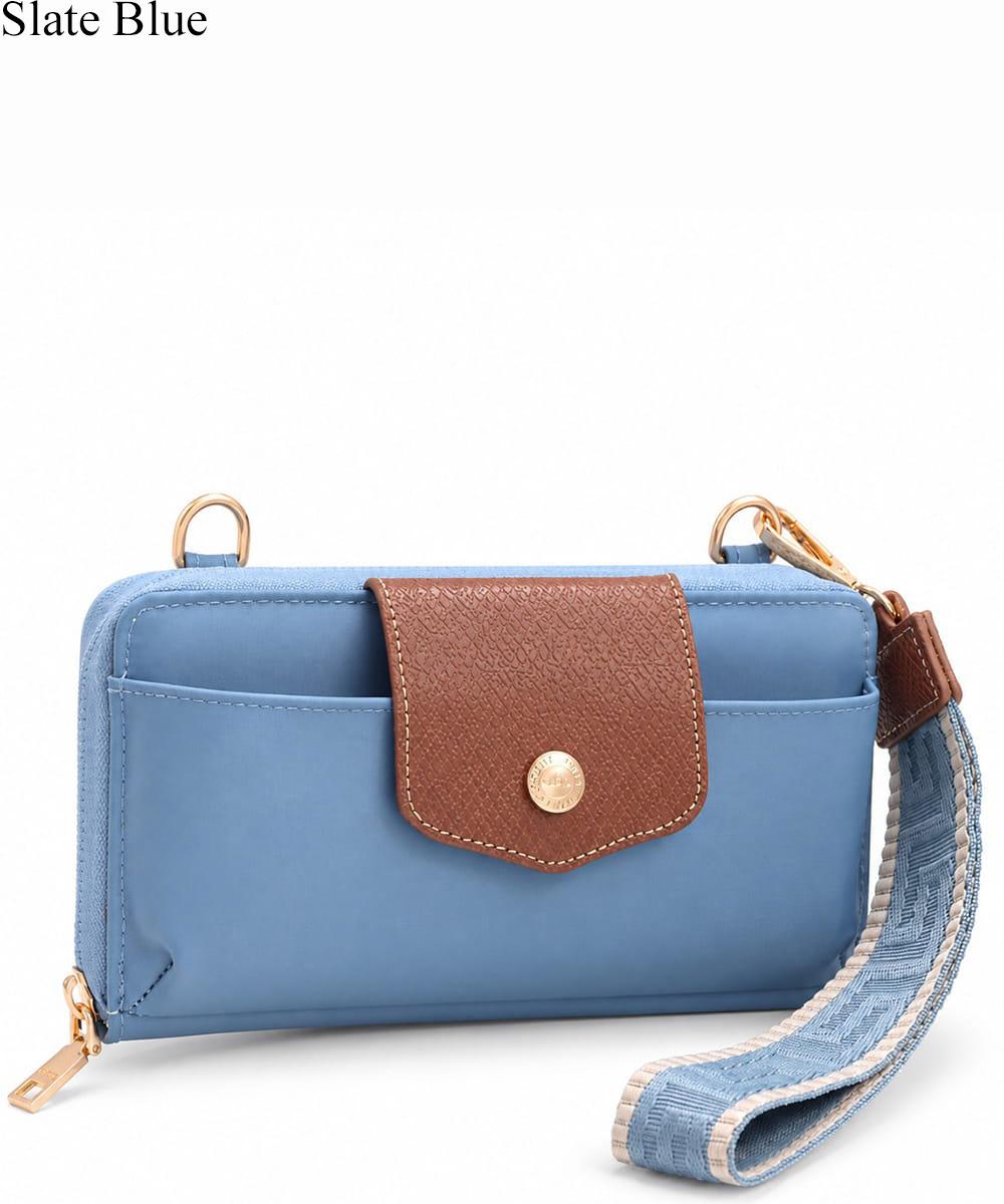 Everyday Multi-Compartment Zip-Around Crossbody Clutch HM030