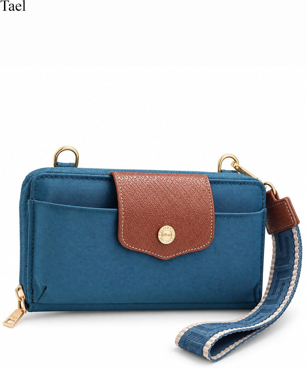 Everyday Multi-Compartment Zip-Around Crossbody Clutch HM030